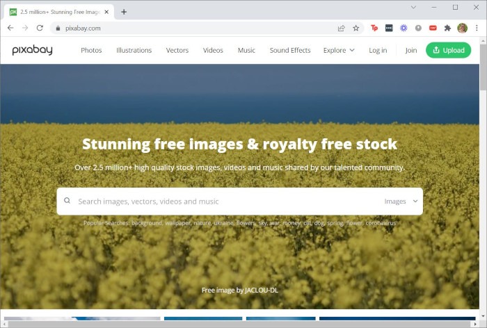 Creative Commons Pixabay Site