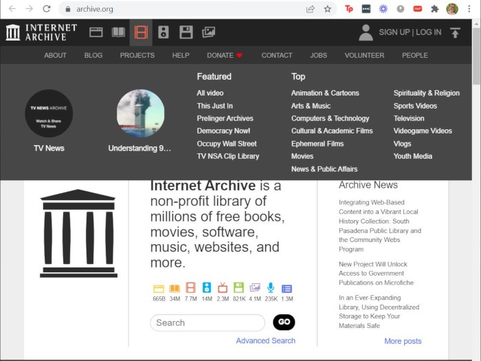 Creative Commons Videos Archieve