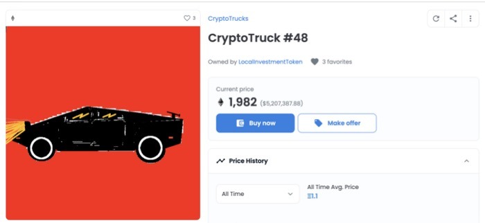 Cryptotruck 48 Listing On Opensea