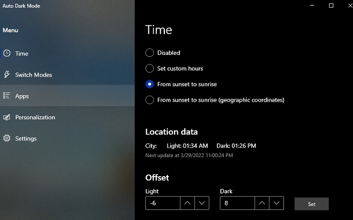 Dark Mode Windows Auto Dark Mode
