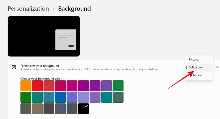 Dark Mode Windows Solid Color Black Mode