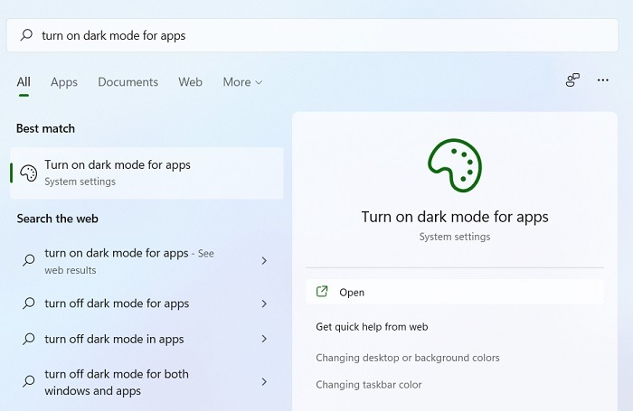 Dark Mode Windows Windows11 Apps Turn On Systemwide