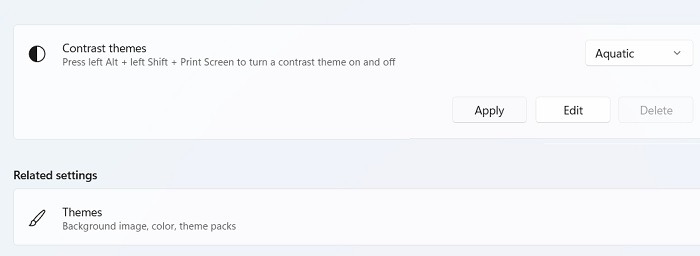 Dark Mode Windows Windows11 Contrast Themes Aquatic Apply