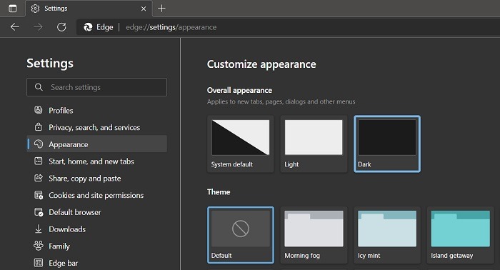 Dark Mode Windows Windows11 Edge Dark Mode
