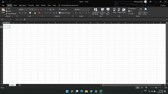 Dark Mode Windows Windows11 Excel In Dark Theme