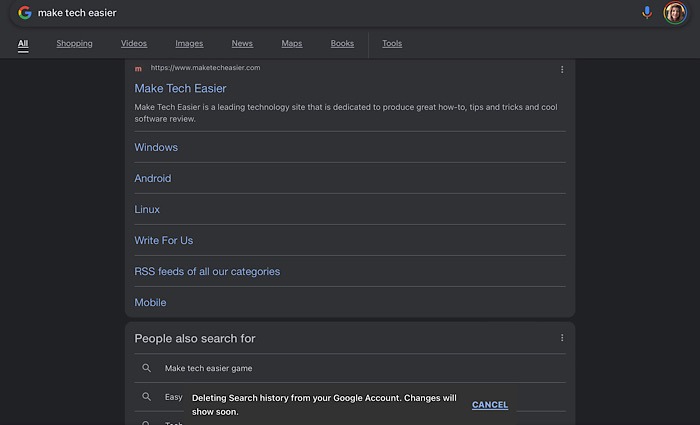Delete Google Search History Android 18 Months
