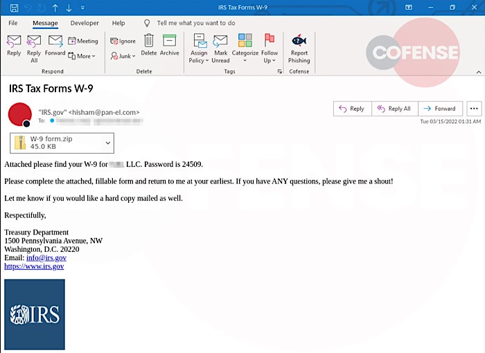 Emotet Malware Irs Email