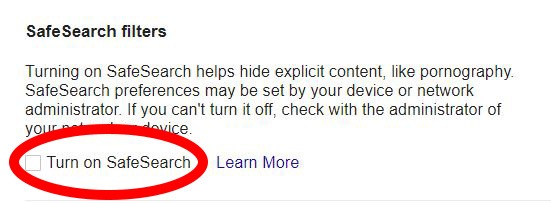 Google Chrome Parental Controls Safe Search