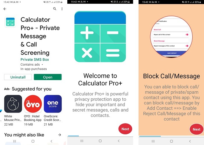 Hide Text Calls Calculator Pro Private Sms Box