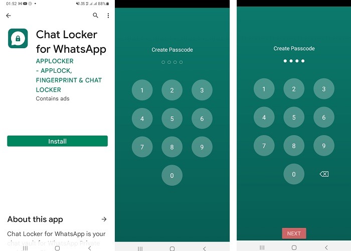 Hide Text Calls Chat Locker For Whatsapp Homescreen