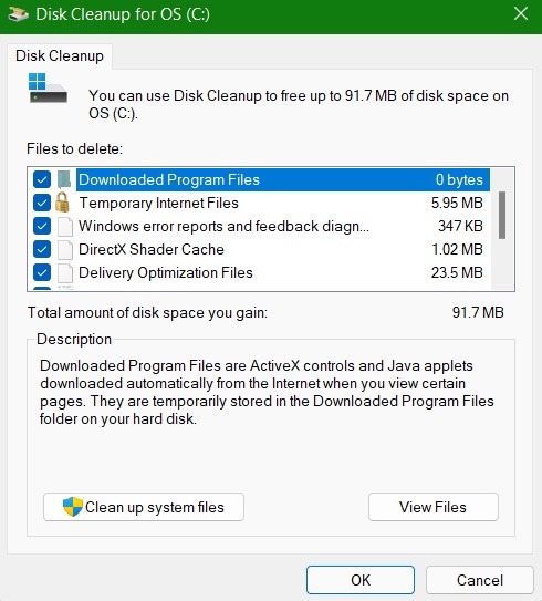 High Memory Fix Total Space To Be Saved