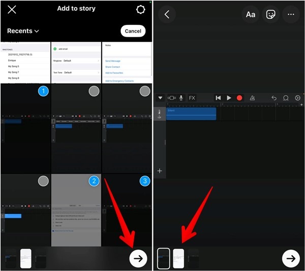 Instagram Stories Rearrange