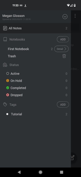 Markdown Editor Inkdrop Menu