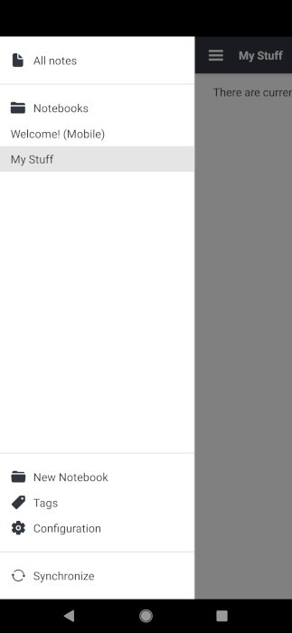 Markdown Editor Joplin Menu