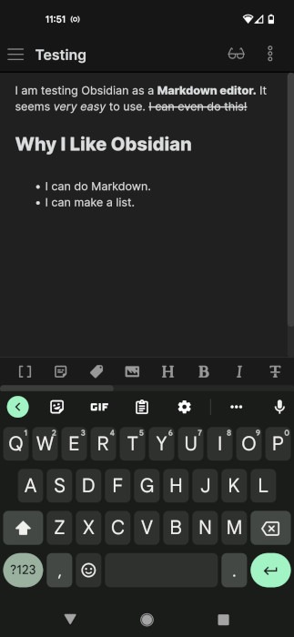 Markdown Editor Obsidian Doc