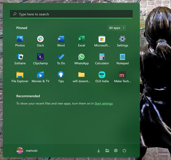 Start Menu Hide Recommended Section Windows
