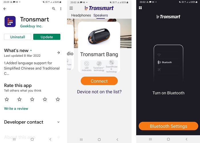 Tronsmart Bang Google Play Store App