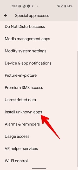 Unknown Sources Install