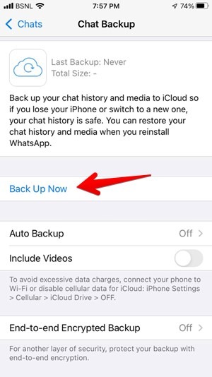Whatsapp Backup Iphone Create