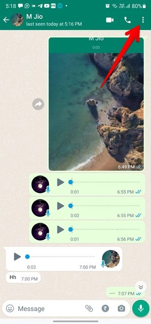 Whatsapp Export Android Menu