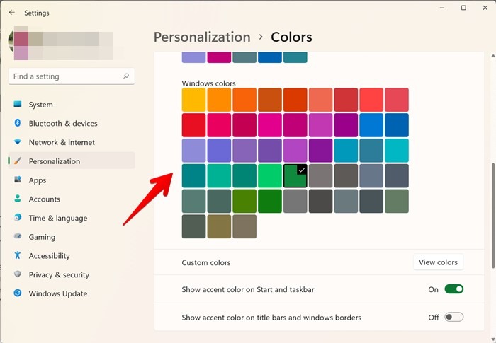 Windows 11 Color Choose