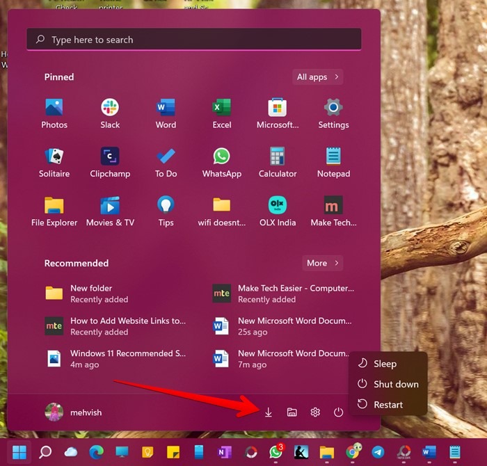Windows 11 Icons Start Menu