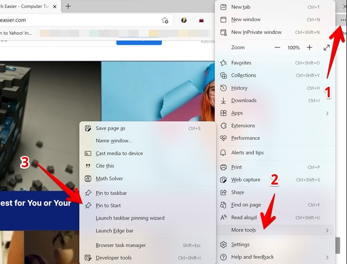 Windows 11 Pin Website Edge Add To Start Menu