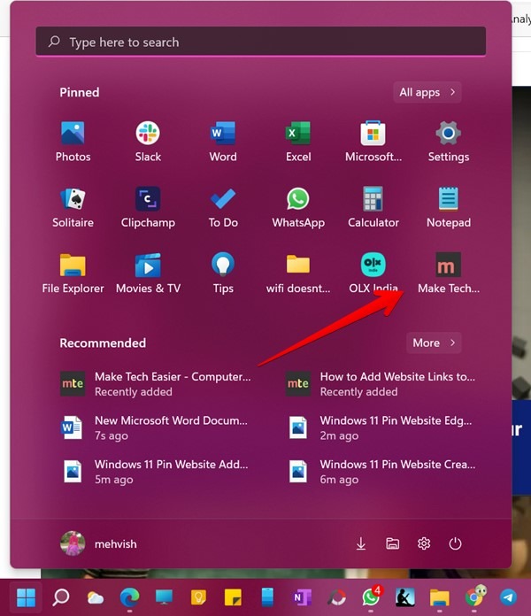 Windows 11 Pin Website Edge