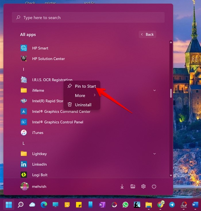 Windows 11 Start Menu Pin To Start