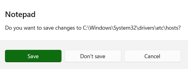 Windows Hosts File Windows11 Save Edits