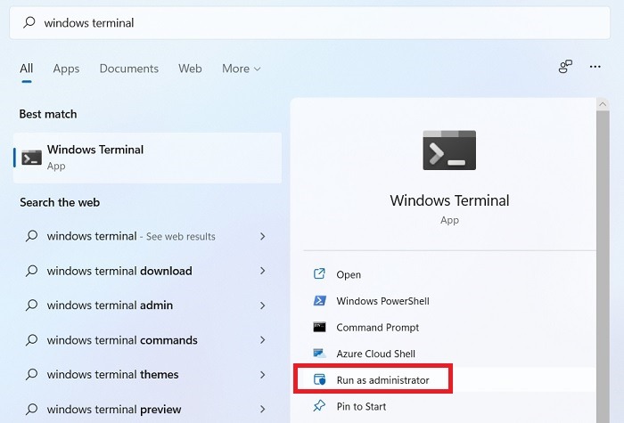Windows Transparency Effects Terminal Run Admin