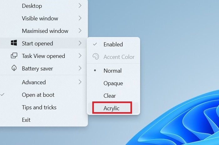 Windows Transparency Effects Translucenttb Start Opened Enabled