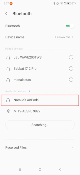 Airpods On Android Settings Bluetooth Connect
