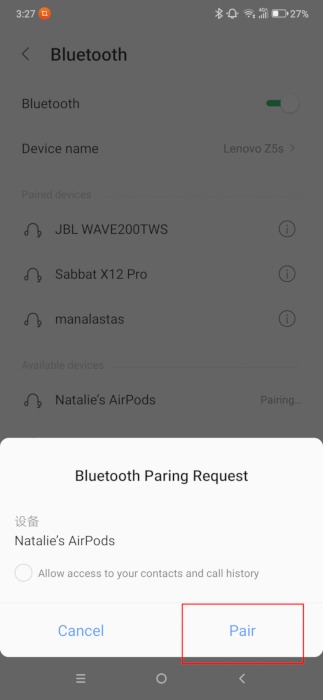 Airpods On Android Settings Permission