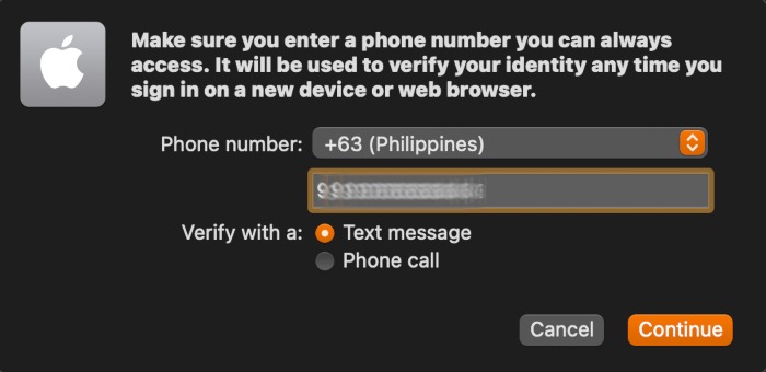 Apple Id Trusted Phone Number Macos Add Phone Number