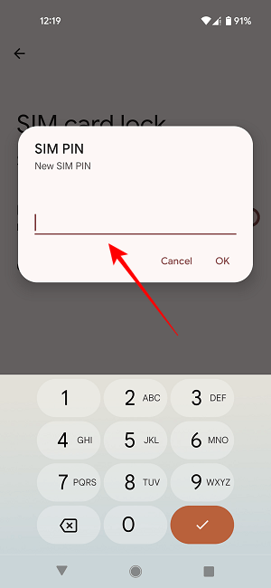 Change Sim Pin New Code