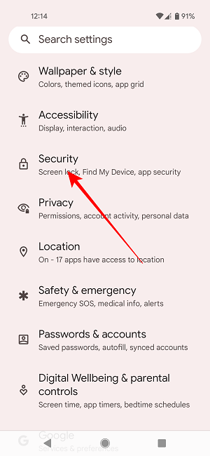 Change Sim Pin Security Settings