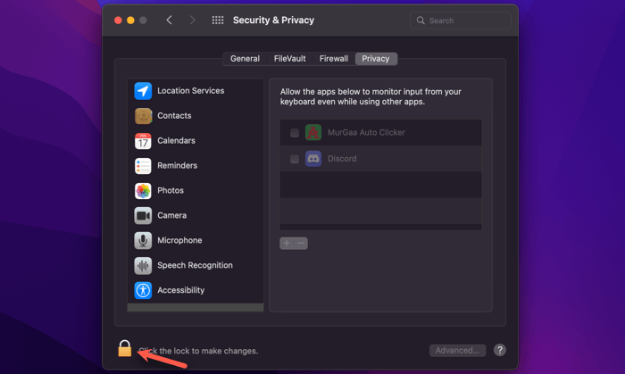 Click On The Lock To Edit Permissions