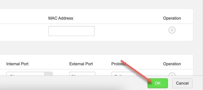 Click The Ok Button To Save Changes