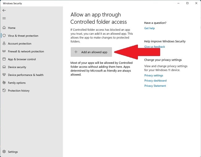 Controlled Folder Access
