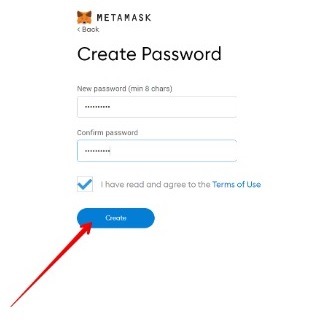 Create A Meta Mask Wallet Password Action