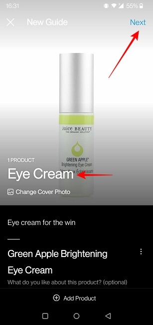 Create Guide Instagram Adding Product