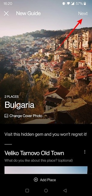 Create Guide Instagram Places Next