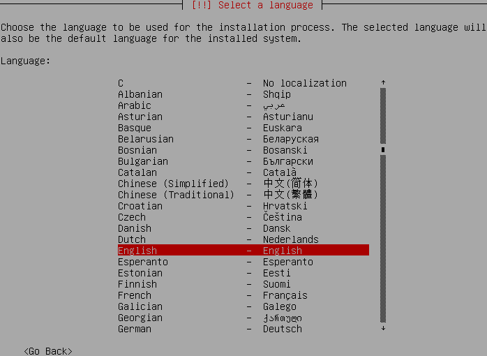 Devuan Linux 05 Language Select
