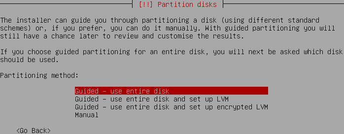 Devuan Linux 15 Partitioning