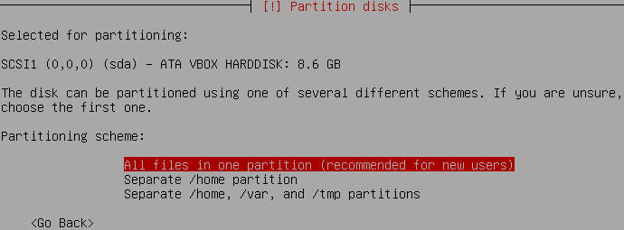 Devuan Linux 17 Partitioning Style
