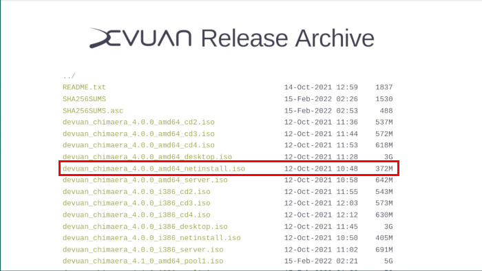 Devuan Linux 26 Netinstall Download