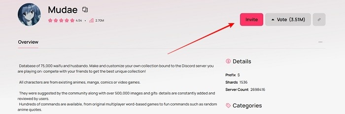 Discord Avatar Invite Bot