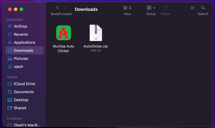 Extract Murgaa Autoclicker Zip File