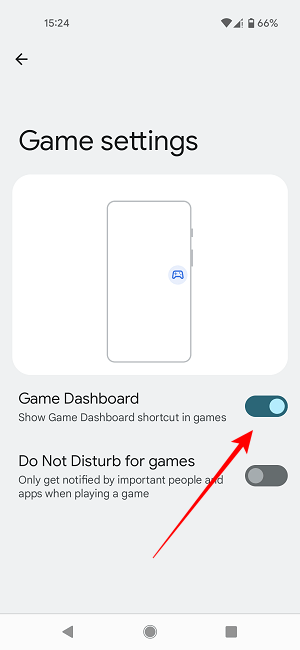 Game Dashboard Enable Feature